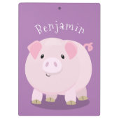 Porte-bloc Caricature de porc mignon rose pot vendue (Dos)