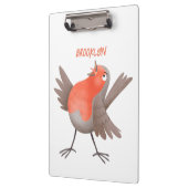 Porte-bloc Caricature d'oiseau rouge chantant mignon (Gauche)