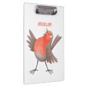 Porte-bloc Caricature d'oiseau rouge chantant mignon (Swatch)