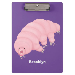 Porte-bloc Caricature d'ours d'eau tardigrade rose mignon