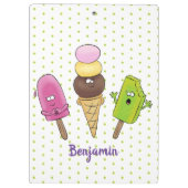 Porte-bloc Caricature drôles de glace popsicle dessin animé t (Dos)
