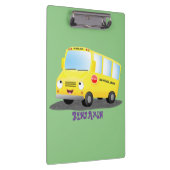 Porte-bloc Caricature du bus scolaire jaune joyeux (Swatch)