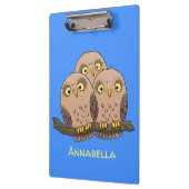 Porte-bloc Caricature en trio de chouette (Gauche)