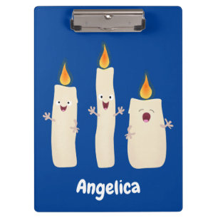 Porte-bloc Caricature en trois chandelles mignonnes