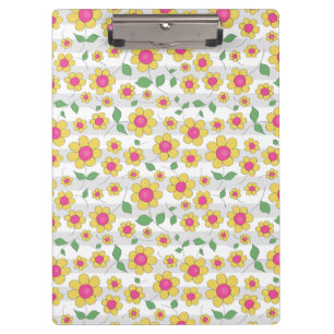 Porte-bloc Caricature fleurie design marguerite jaune
