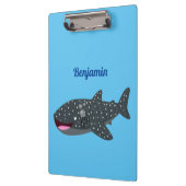 Porte-bloc Caricature joli requin baleine joyeux (Gauche)