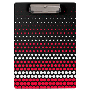 Porte-bloc Carmine rouge et blanc Polka point