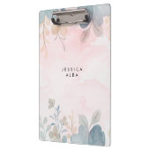 Porte-bloc Carnet à spirale fleurie personnalisé (Gauche)