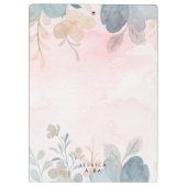 Porte-bloc Carnet à spirale fleurie personnalisé (Dos)