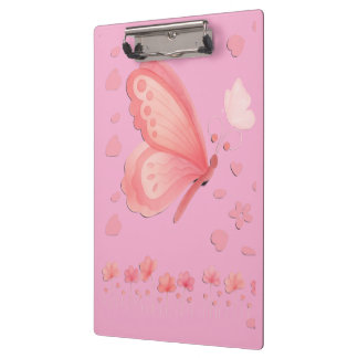 Porte-bloc Carnet de photos Papillon rose et cœurs mignon
