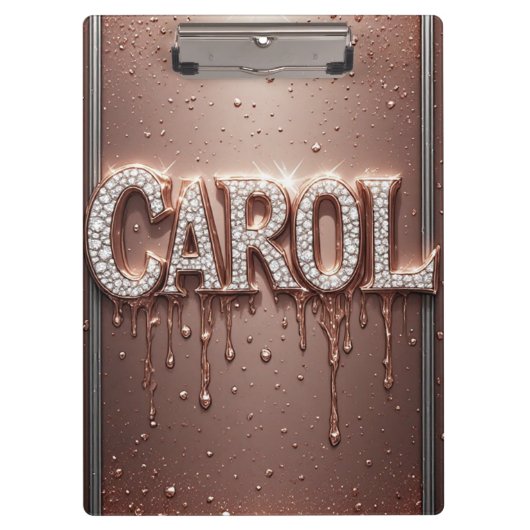 Porte-bloc 🌸Carol Rose Gold Drip Glitter Notes🌸 (Devant)