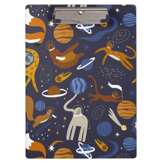 Porte-bloc Carpeta de pinza Animals Outer Space (Devant)