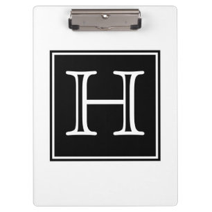 Porte-bloc Carré noir Porte - bloc de monogramme