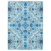 Porte-bloc Carreaux à fleurs bleus (Dos)