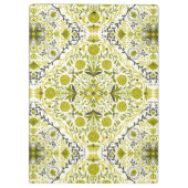 Porte-bloc Carreaux de fleurs en vert (Dos)