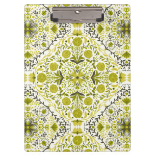 Porte-bloc Carreaux de fleurs en vert