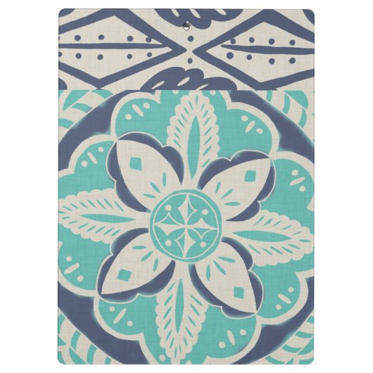 Porte-bloc Carrelage bleu Batik IV (Dos)