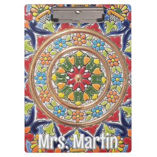 Porte-bloc Carrelage espagnol vintage personnalisable