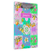 Porte-bloc Carrelages floraux de collage d'agrumes rose chic (Swatch)