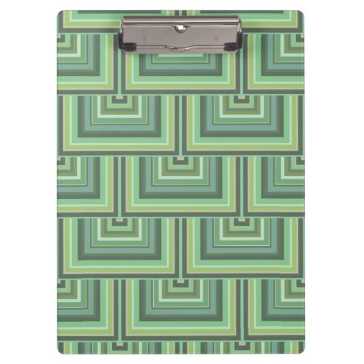 Porte-bloc Carrés écailles vert olive motif (Devant)