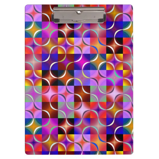 Porte-bloc Carrés géométriques multicolores (Devant)