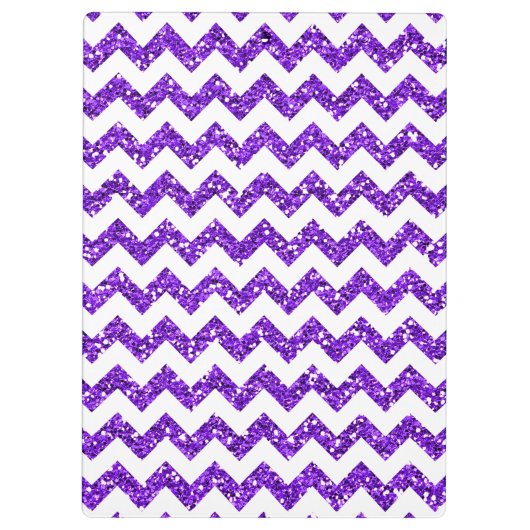 Porte-bloc Carte à clim initiale de Chevron violet moderne (Dos)