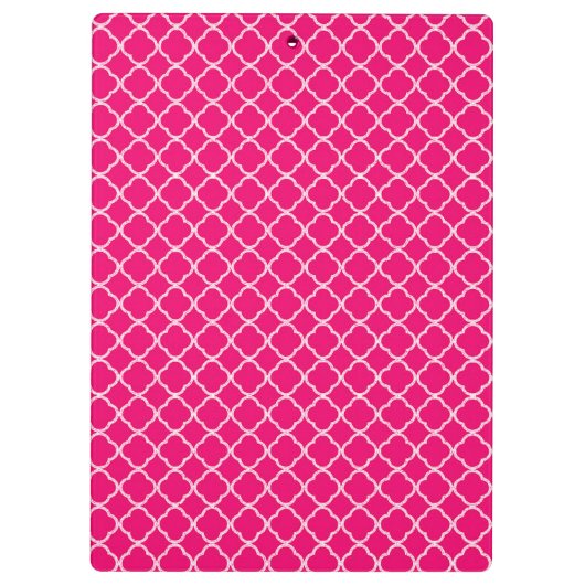 Porte-bloc Carte à clim monogramme en latte rose chaud (Dos)