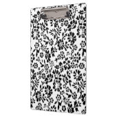 Porte-bloc Carte à clip à fleurs en noir et blanc ! (Gauche)