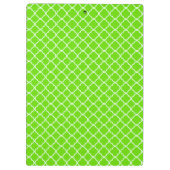 Porte-bloc Carte à clip Monogramme en latte vert citron (Dos)