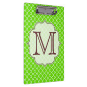 Porte-bloc Carte à clip Monogramme en latte vert citron (Swatch)