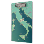 Porte-bloc Carte Classique De L'Italie (Gauche)