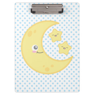 Porte-bloc Carte Clip Kawaii Moon et Stars