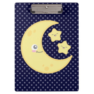 Porte-bloc Carte Clip Kawaii Moon et Stars