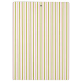 Porte-bloc Carte clipart à bandes rose et verte (Dos)