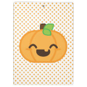 Porte-bloc Carte clipart Citrouille Kawaii Jack-o'-lantern (Dos)
