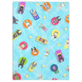 Porte-bloc Carte clipart Frenchie Pool Party (Dos)