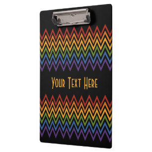 Porte-bloc Carte clipart personnalisée Rainbow Chevron Motif