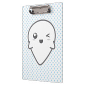 Porte-bloc Carte clipart pour fantôme Kawaii Winking (Gauche)