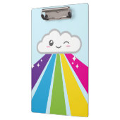 Porte-bloc Carte Cloud Kawaii et Rainbow Clip (Gauche)