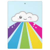 Porte-bloc Carte Cloud Kawaii et Rainbow Clip (Dos)