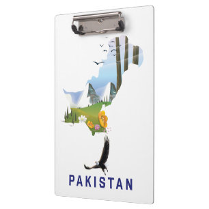 Porte-bloc Carte d'affiche de voyage Pakistan