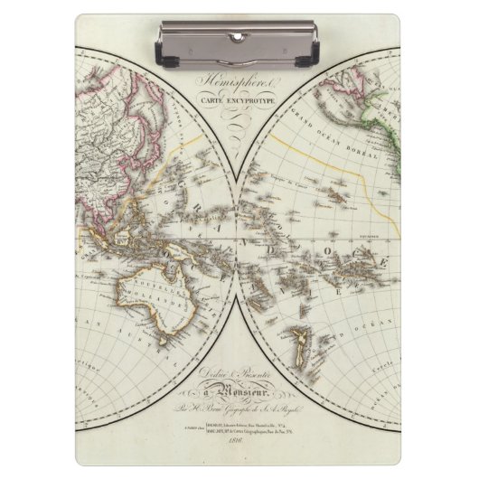 Porte-bloc Carte d'atlas de Paris (Devant)