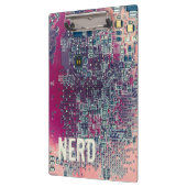 Porte-bloc Carte de circuit rouge conception rétro nerd (Gauche)