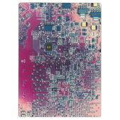 Porte-bloc Carte de circuit rouge conception rétro nerd (Dos)