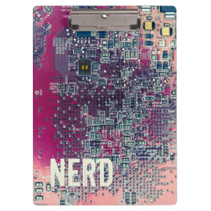 Porte-bloc Carte de circuit rouge conception rétro nerd