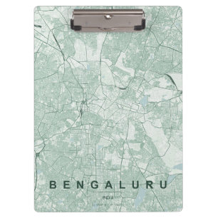 Porte-bloc Carte de la ville de Bengaluru en Inde, design min