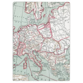 Porte-bloc CARTE De l'EUROPE, 12ème siècle (Dos)