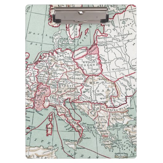 Porte-bloc CARTE De l'EUROPE, 12ème siècle (Devant)