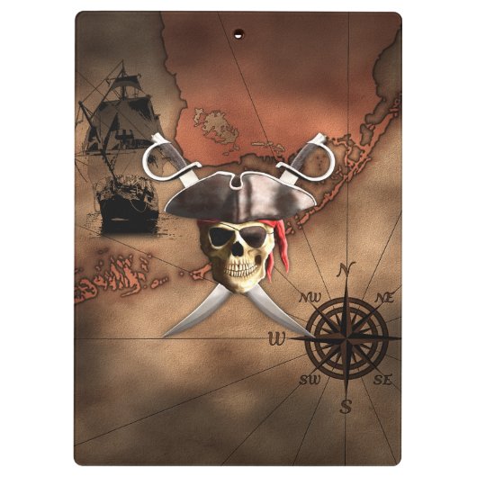 Porte-bloc Carte de pirate (Dos)