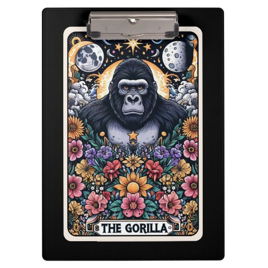 Porte-bloc Carte de Tarot du Gorille – Force et Puissance (Devant)